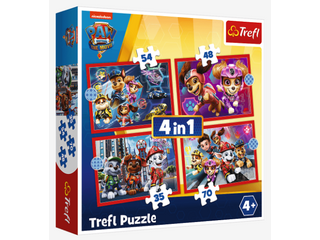 34374 Trefl Puzzles - 4in1 - Paw Patrol in the city - Paw Pa...