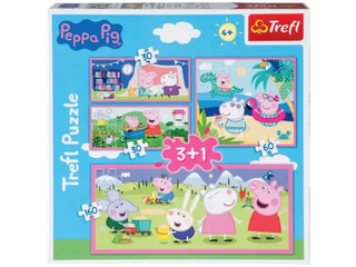 90997 Trefl Puzzle 3+1 / Peppa Pig