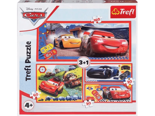 90998 Trefl Puzzle 3+1 / Disney Cars 3
