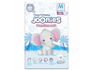 953212 JOONIES Premium Soft Подгузники M (6-11 кг) 58 шт....