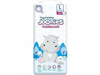 953213 JOONIES Premium Soft Scutece,  L (9-14 кг), 42 buc.