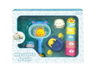 Bibiin Toys 688-49 Jucarie pentru baie hipopotam cu barca