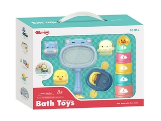 Bibiin Toys 688-49 Jucarie pentru baie hipopotam cu barca