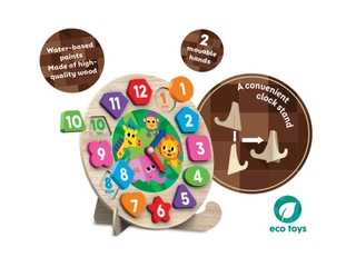 Kids Hits KH20/036 Деревянные пазлы Clock Zoo Time