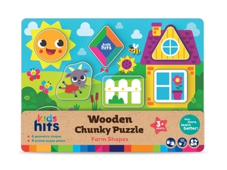 Kids Hits KH20/075 Деревянные пазлы Farm Shapes